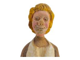 Retro Vintage norwegische Holzfigur