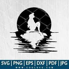 Download Mermaid Svg Sunset Little Mermaid Decal Svg Ariel On Rock Silhouet