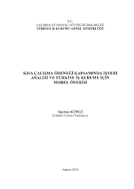 İş başvurusu yapmanın farklı yolları vardır. Pdf Kisa Calisma Odenegi Kapsaminda Isyeri Analizi Ve Turkiye Is Kurumu Icin Model Onerisi Oguzhan Kupeli Academia Edu