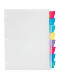Organize sales records or monthly reports quickly and professionally with tablet of contents dividers from office depot & officemax. Office Depot Brand Plastic Dividers With Insertable Rounded Tabs Assorted Colors 8 Tab Office Depot