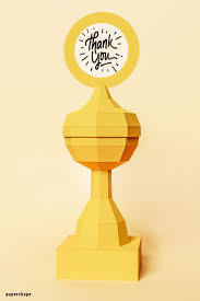 Pokal Basteln Mit Papier Mit Vorlage Zum Herunterladen In 2020 Basteln Mit Papier Basteln Mit Papier Anleitung Basteln Mit Papier Falten