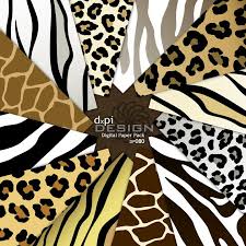 Animal Print Digital Paper Zebra Leopard Tiger Giraffe Etsy Digital Paper Digital Scrapbook Paper Animal Print