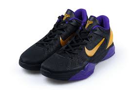 Black And Yellow Kobes Shoes Nike Zoom Kobe 7 Vii Lakers Away Black Purple Yellow Basketball Shoes Kobe Kobe Bryant Shoes Kobe 7 Shoes