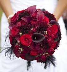 Gemstones are available in gold and clear silver. Red Wedding Bouquets Lovetoknow