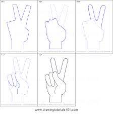 How to draw anime hands doing a peace sign. How To Draw Peace Sign Hand Printable Step By Step Drawing Sheet Drawingtutorials101 Com Peace Sign Hand How To Draw Hands Peace Sign Drawing