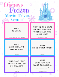 Free Disney S Frozen Trivia Game Printable Marcie And The Mouse