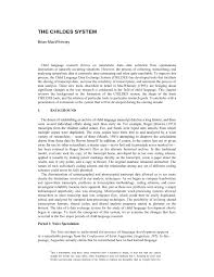Pdf The Childes System