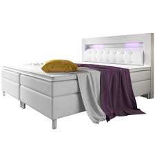 Sette notti polsterbett bett 140×200 weiss bett mit strasssteinen bett mit echten swarovski steinen kunstleder bett mit liegeflache 140×200 cm rapido art nr. Boxspringbett Montana 140 X 200 Cm Weiss Mit Federkern Matratze Juskys