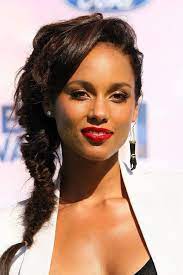 Remember When Alicia Keys Looked Like This Stylish Hair Fishtail Hairstyles Curly Hair Styles