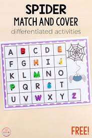 Download instantly, in adobe pdf format. Spider Match And Cover The Alphabet