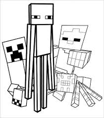 Minecraft creeper coloring pages for kids. Free Printable Colouring Pages Minecraft Print Minecraft Creeper Coloring Home