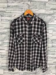 Black And White Checkered Button Up Shirt Vintage Chekered Flannel Shirt Medium Vintage 90 S Plaid Shadow Black White Hipster Grunge Flannel Checkered Indie Boho Button Up Size M Flannel Shirt Grunge Flannel Flannel