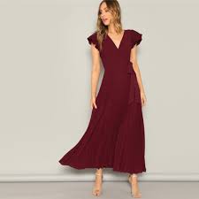 Women S Glamorous Style Burgundy Maxi Dress Burgundy Maxi Dress Vneck Maxi Dress Spring Maxi Dress