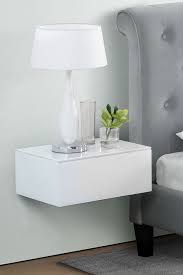 Inga White Floating Bedside Table Shelf Storage System Floating Bedside Table Shelf Bedside Table Bedside Console Table