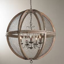 Wire Sphere Crystal Chandelier Large Cage Chandelier Wire Chandelier Rustic Chandelier