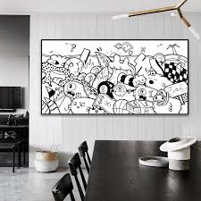 Large Black And White Canvas Prints Beach Party Large Black And White Pop Wall Art Canvas Print Etsy In 2020 Wall Art Canvas Prints Canvas Wall Art Black And White Wall Art