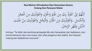Doa Agar Dihindarkan Dari Kesusahan Karena Hutang Dan Rasa Malas Doa Harian Islami