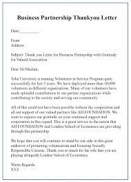Business partnership proposal letter templates. Sample Thank You Letter For Business Partnership With Example