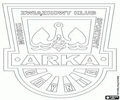 Mzks arka gdynia , herb. Escudo De Arka Gdynia Para Colorear Pintar E Imprimir