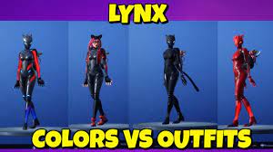 The lynx skin was released on the 6 th of december 2018. New Lynx Skin Colors On Different Outfits In Fortnite Youtube