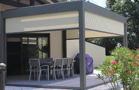 This modern, contemporary design is available with a slant roof option that can provide 100% shade. Outdoor Patio Screen Upgrade Your Covered Space Azenco