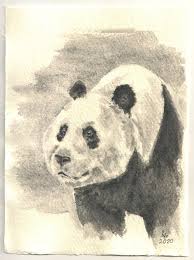 Big Panda 2020 Watercolour By Ilona Borodulina In 2020 Big Panda Bird Artwork Lovers Art