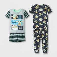Toddler Boys 4pc Star Wars Baby Yoda Pajama Set Gray Target