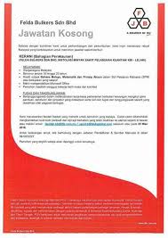 Tugas dan tanggung jawab kerani kapal. Maafsebut Sape2 Minat Nk Keja Felda Tu Blh La Try Apply Facebook
