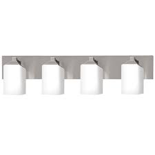 30 W Brushed Nickel Vanity Light With Frosted Glass Shades Startex