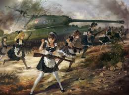 Japan prefers the robot/robot tank stuff (robot tank = tachikoma). French Maid Anime Maid Outfit War Maid Fantasy Art Is 3 Tank Anime Girls Wallpapers Hd Desktop And Mobile Backgrounds