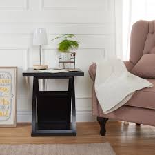 Furniture pieces look quite elegant when they have a deep, dark color. Modern Espresso Wood End Table X Shaped Base Furniture Of America Barkley New Tables Home Garden