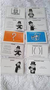 You can print both the front and the rear of the card. Monopoly Cards Monopoly Chance Cards 32 Game Cards Monopoly Ephemera Monopoly Community Chest Cards Monopoly Cards Card Games Cards