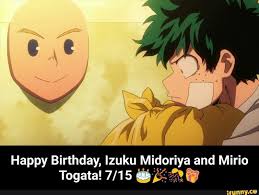 Happy Birthday Izuku Midoriya And Mirio Togata 7 15 Ifunny My Hero Academia Memes Graphic Design Memes Anime Character Design