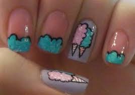 Cotton Candy Nails Cotton Candy Nails Circus Nails Cute Nails