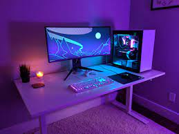 Unoriginal Color Scheme But Still Love My First Build Computer Gaming Room Gaming Room Setup Gamer Setup