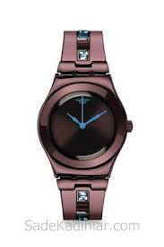 Swatch Saat Modelleri Kahverengi Kordonlu Tas Detayli Kiyafet Kombinleri Swatch Bayan Saatleri Kadin Saat