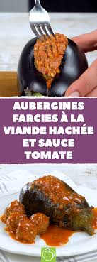 Aubergines Farcies A La Viande Hachee Et Sauce Tomate Bonap Aubergine Farcie Viande Hachee Sauce Tomate Recettes De Cuisine Aubergines Farcies Aubergine