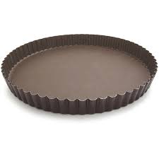 Fat daddio's removable bottom fluted tart pan, 6.5 x 1 inch, silver. Gobel Nonstick Tart Pans Sur La Table