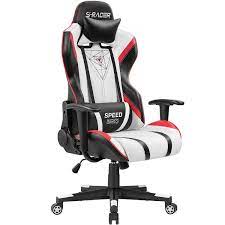 homall gaming racing office high back pu leather computer desk executive and ergonomic swivel chair gaming chair leather desk leather chair