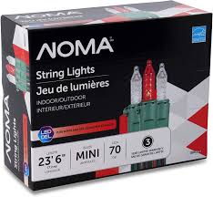 50 5mm red softtwinkle led christmas lights, 4 spacing. Noma Premium Mini Led Christmas Lights 70 Red Pure White String Lights Indoor Outdoor 23 6 Foot Strand Amazon Com