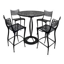 Pub tables are perfect for bar areas, or dining areas short on square footage. Brown Jordan Outdoor Bar Height Table Four Barstools Set 5 Pieces Design Plus Gallery