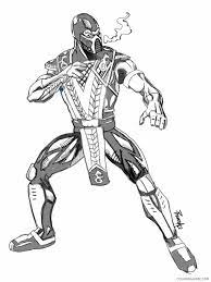 Scorpion from mortal kombat coloring page. Mortal Kombat Coloring Pages Games Sub Zero For Boys 9 Printable 2021 0530 Coloring4free Coloring4free Com