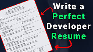 write the perfect developer resume