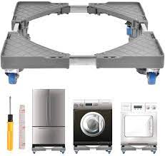 Press the lock button and hold it down for three seconds. Amazon Com Adjustable Refrigerator Stand Foccts Universal Movable Adjustable Mobile Base With 8 Strong Feet And 4 Locking Rubber Swivel Wheels Multi Functional Movable Adjustable Base Dolly Roller For Washing Appliances