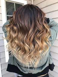 Long Hair Brunette To A Curly Balayaged Ombre Loving The Warm Tones In Her Hair It Is Ver Balyage Long Hair Natural Ombre Hair Ombre Hair Color For Brunettes