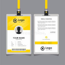 With numerous id card designs and id sample layout, designing and printing your own id card has never been easier. Simple Clean Yellow Id Card Design Template Vector Stock Vector Illustration Of Information Creative 174122566