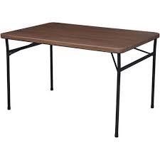 Mainstays 48 Faux Wood Folding Table Walnut Walmart Com Wood Folding Table Folding Table Wood Table