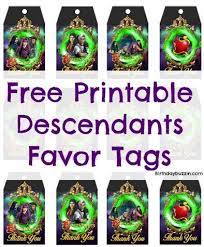 Free Printable Descendants 2 Favor Tags Birthday Buzzin Disney Descendants Party Descendants Party Descendants Party Ideas Birthdays
