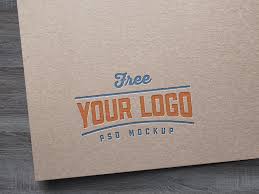 Free Kraft Paper Letterpress Logo Mockup Psd Logo Mockup Free Logo Mockup Paper Logo