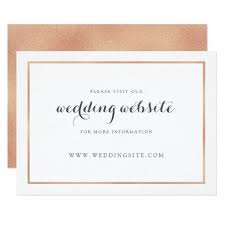 Rose Gold Border Modern Wedding Website Card Zazzle Com In 2020 Wedding Website Wedding Website Card Modern Wedding Website